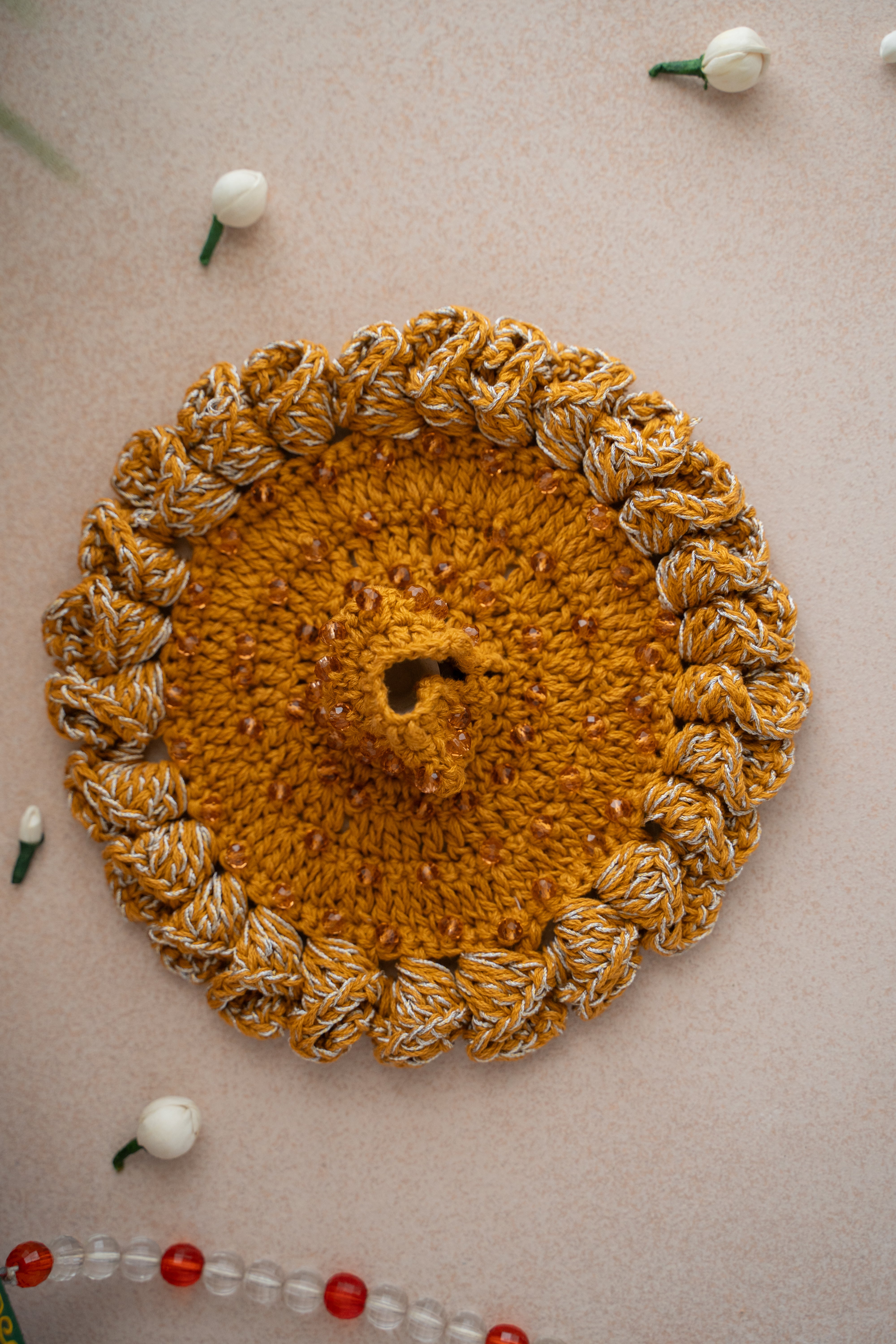 Mustard yellow crystal Gopal ji's dress