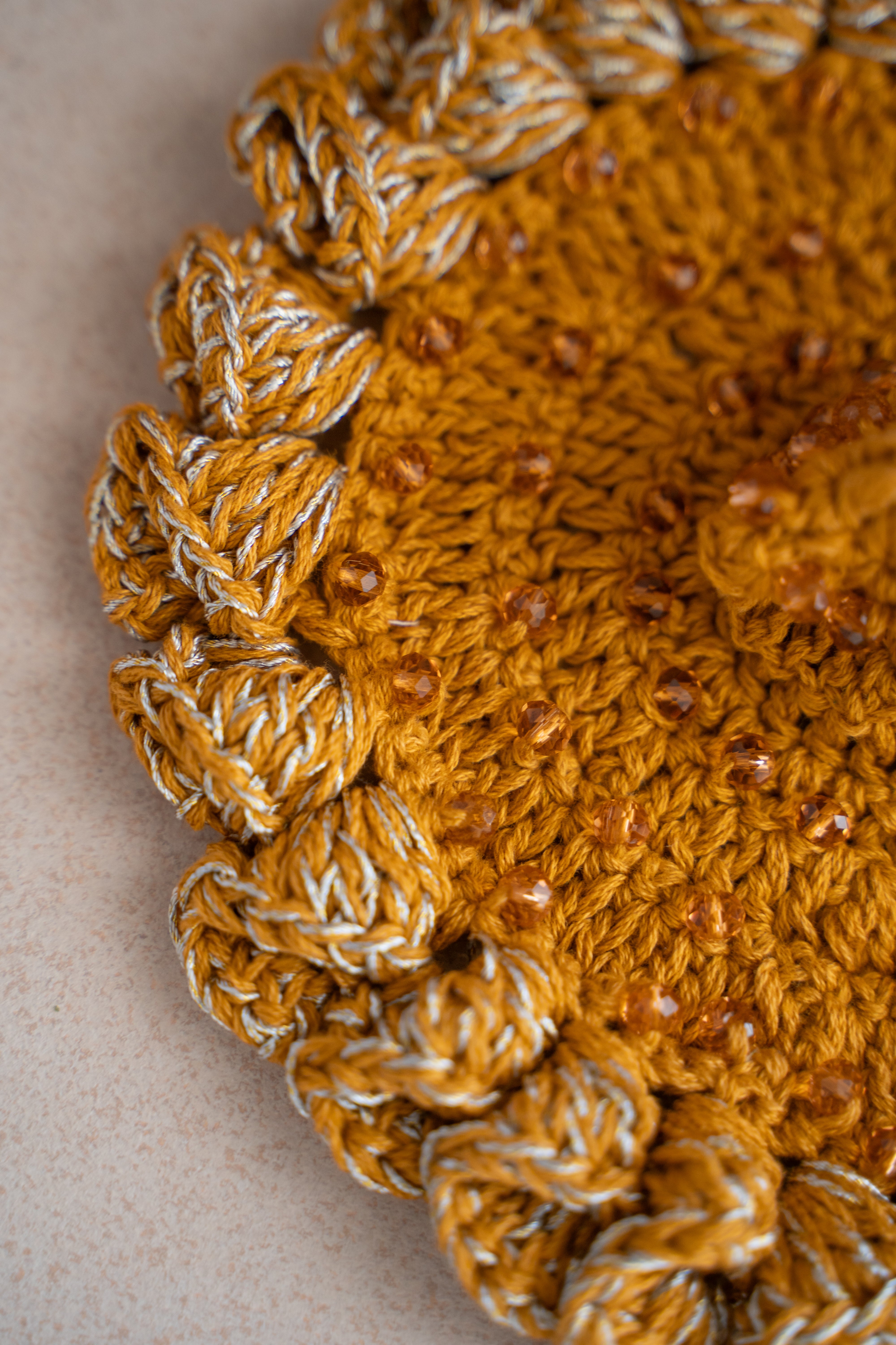 Mustard yellow crystal Gopal ji's dress