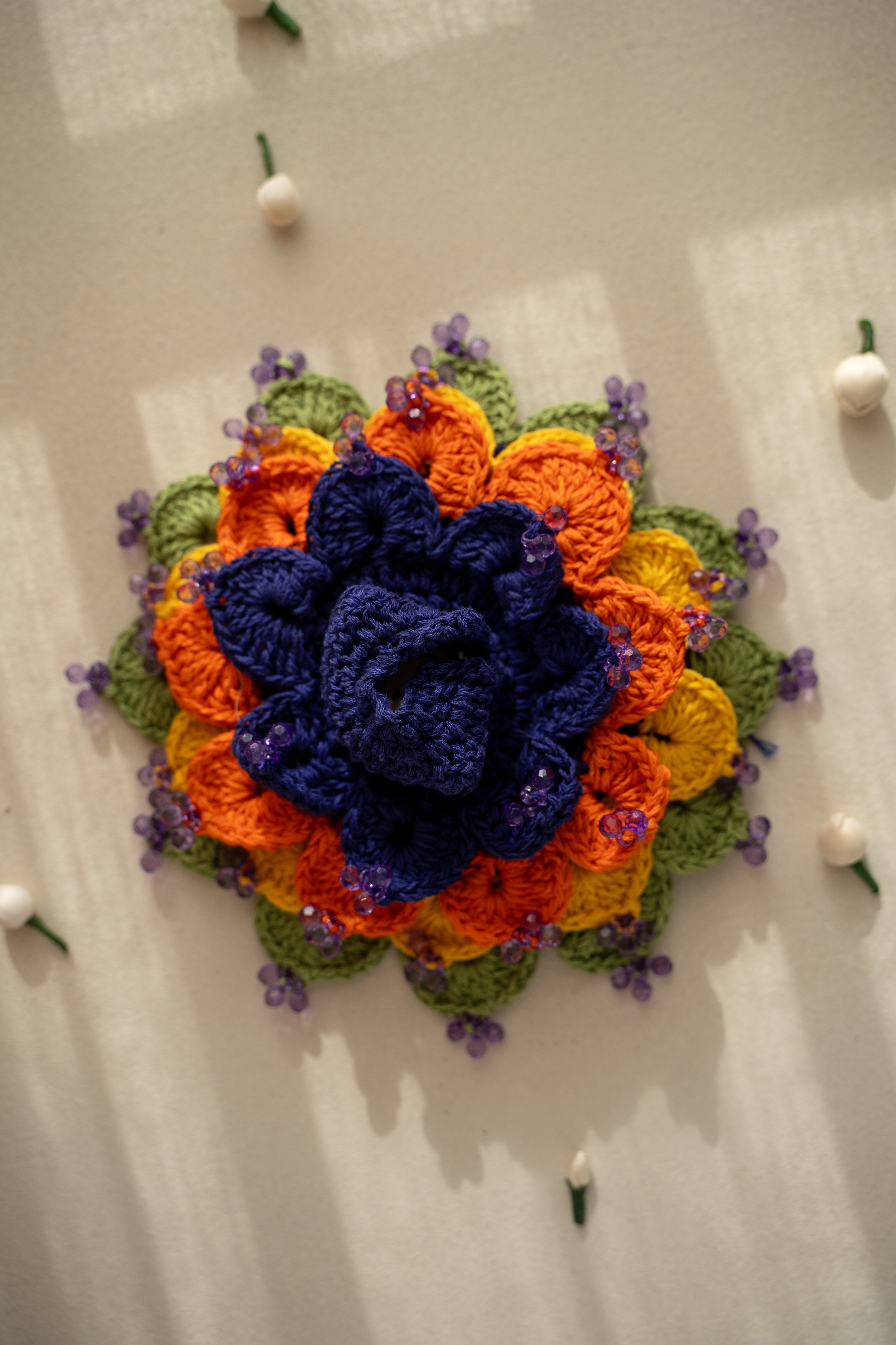 Multi colour crystal Gopal ji's dress