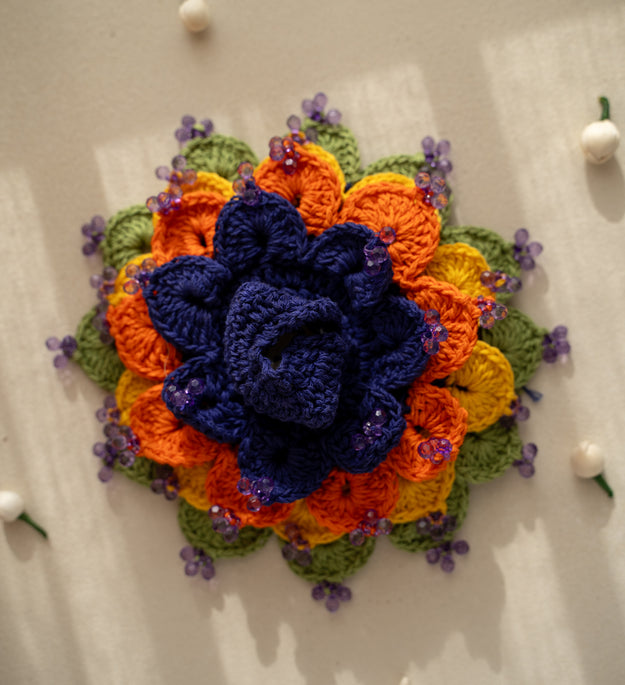 Multi colour crystal Gopal ji's dress