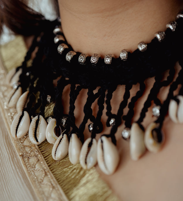 Black choker necklace