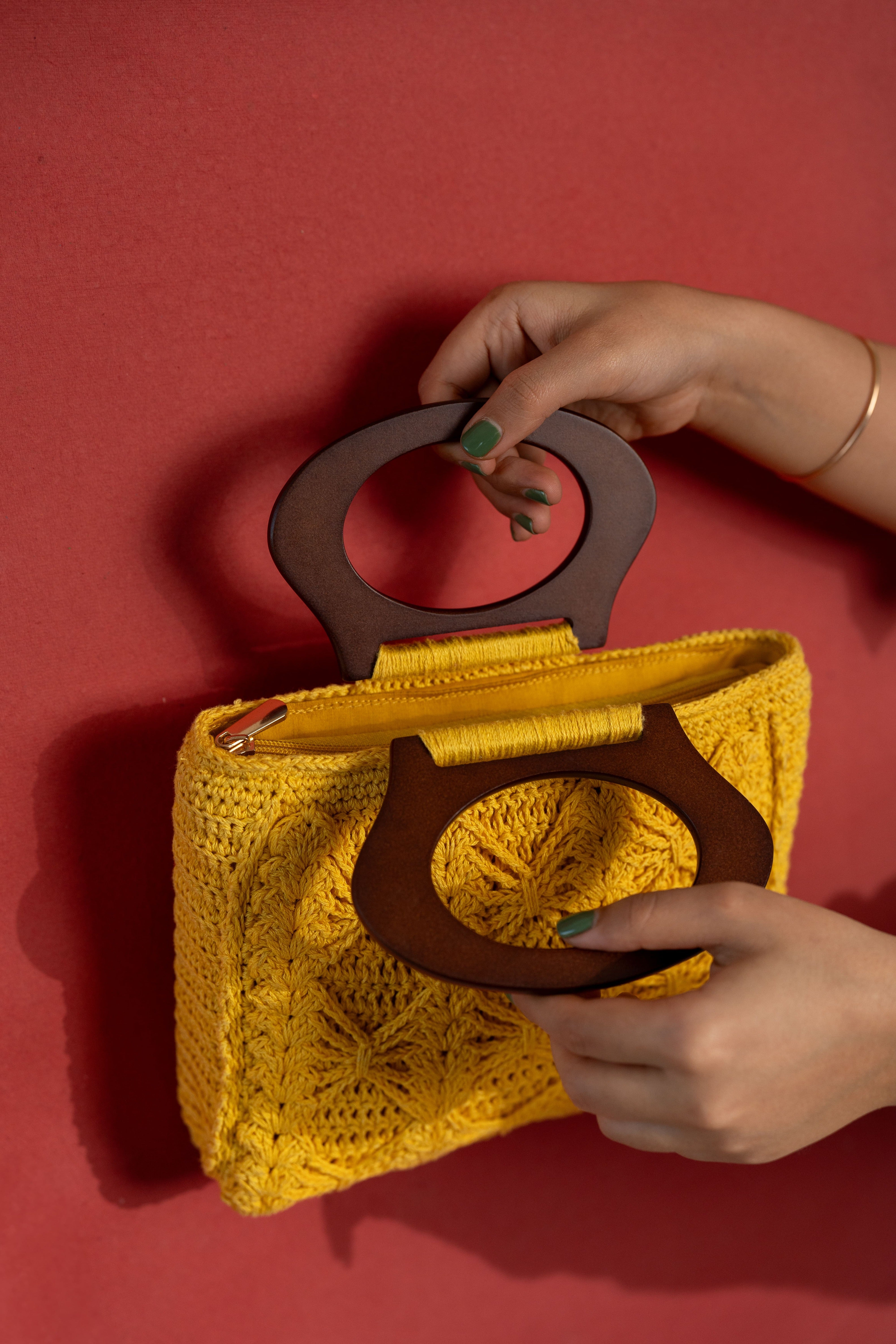 Yellow handbag