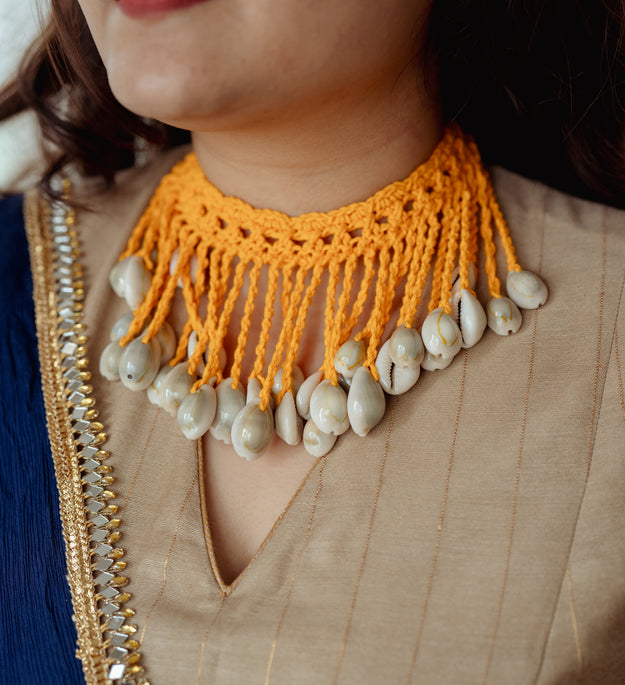 Yellow kodi choker necklace