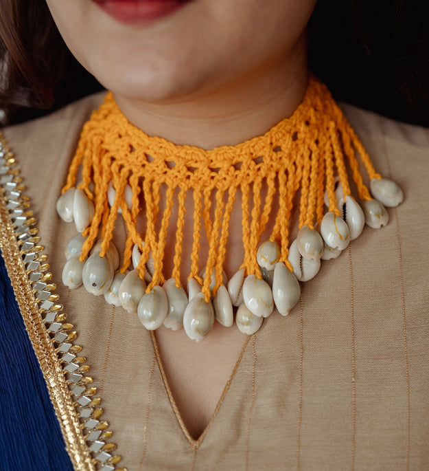 Yellow kodi choker necklace