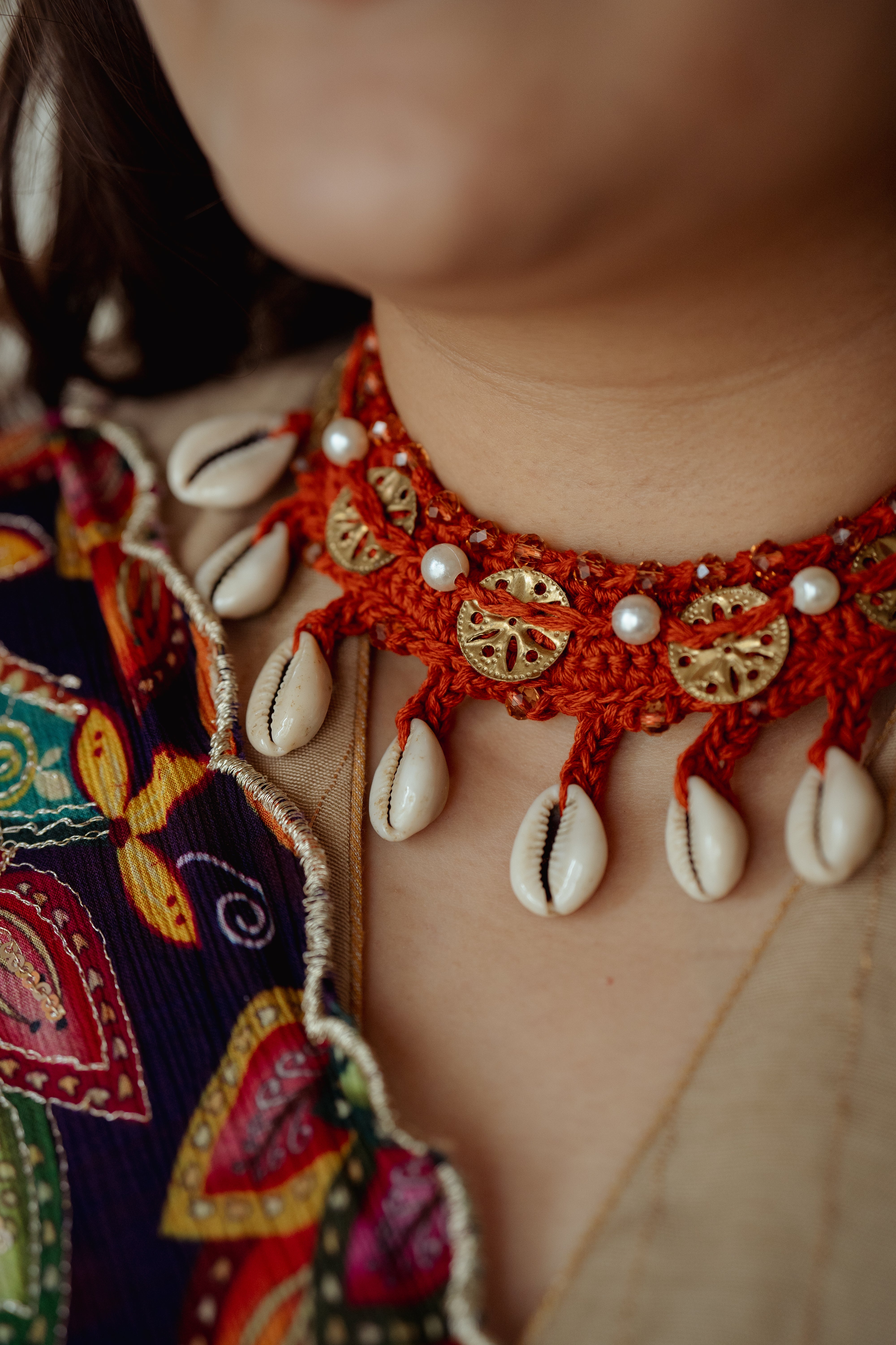 Rust kodi choker necklace