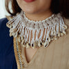 White silver choker necklace