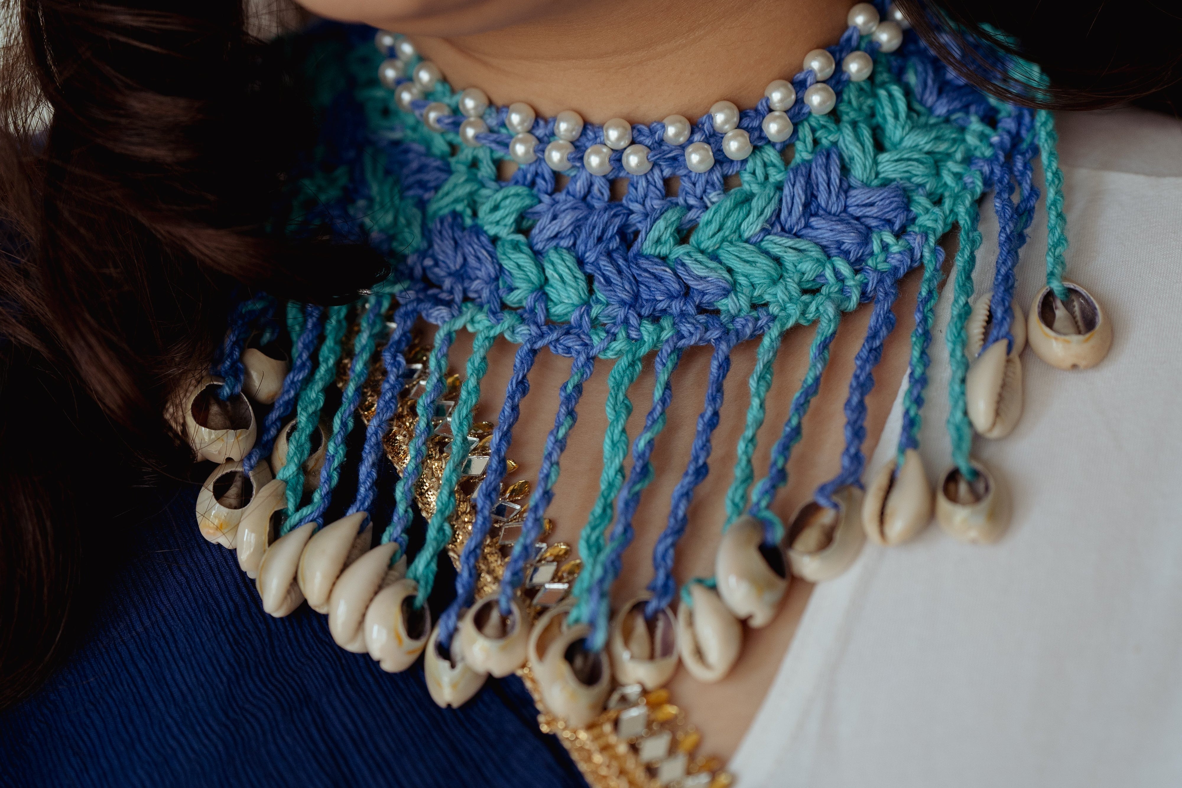 Blue purple kodi necklace