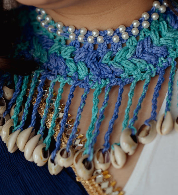 Blue purple kodi necklace